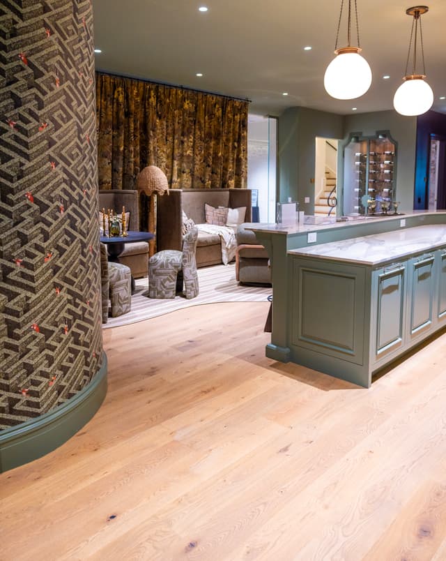 Beautiful pre-finished hardwood flooring installation