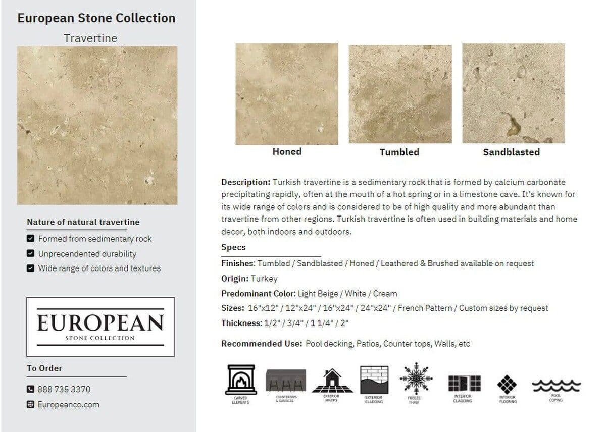European Stone Collection - Travertine view 3