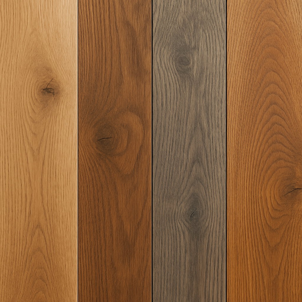 Various wood flooring finish options comparison